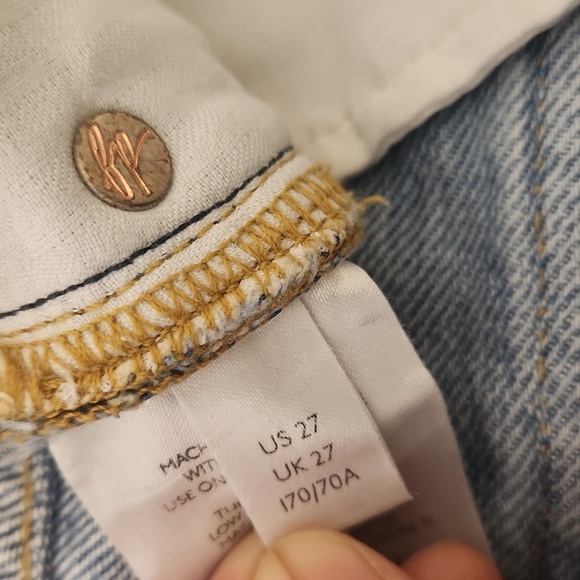 FP WE THE FREE Straight Leg Raw Hem Jeans, size 27 - Picture 11 of 13